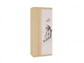 Шкаф двустворчатый Энерджи MDE-01 Дуб сонома Белый_0