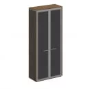 Шкаф для документов с высокими стеклянными дверями VELAR  ВЛ 344 ДТ Дуб табачный_9