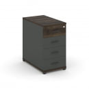 Тумба приставная с 4-мя ящиками CONCEPT CN.TGO-002 B/W Дуб Мали Антрацит_14