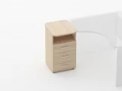 Тумба приставная на 3 ящика с нишей Glassy 3.10.13 Венге_3