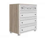 Комод Мадлен 07 Дуб сонома светлый Ясень белый Серебро_0