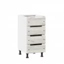 Тумба кухонная 400 с 3 ящиками ЛЮКС (4) Винченца ЛД 234.880.000.062 Тип 2 Черный Дуб Крафт белый_13