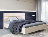 Кровать с подъемным механизмом Монако 903.36 Белый шпон/Даллас Айвори_0