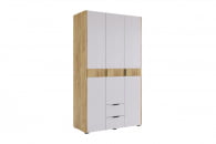 Шкаф трехдверный Адам MSA-04 дуб крафт золотой/белое дерево_1