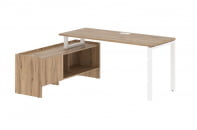 Стол с тумбой EDIS EUCT 17614 Дуб Денвер светлый Белый_41