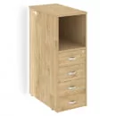 Тумба с подсветкой 4 ящика проходная ONIX O.R-TV-4.S Тиквуд светлый_3