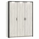 Шкаф трехстворчатый с паспарту Техно 10 Дуб Крафт белый_6