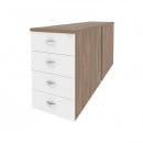 Тумба двойная приставная / опорная ONIX O.TPO-2.8 Дуб Аризона/Белый_13