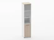 Шкаф 4 узкий верх стеклянная дверь Deka 10.19.18Л Туя/Белый_57