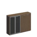 Шкаф для документов комбинированный (стекло-закрытый) VELAR ВЛ 322 ДТ Дуб табачный_4