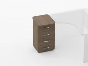 Тумба приставная на 4 ящика Glassy 3.10.11 Дуб Верцаска_1