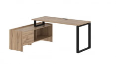 Стол с тумбой EDIS EQCT 17614 Дуб Денвер светлый Черный_17