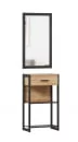 Тумба с зеркалом Техно ЛД 01 Дуб Золотой Черный_0