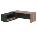 Стол руководителя левый VELION VENEER VRCT 2319 L Американский орех Яшма черная_15