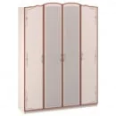 Шкаф четырехдверный Виктория 05 Макиато Дуб молочный с патиной_1