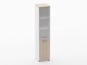 Шкаф 4 узкий верх стеклянная дверь Deka 10.19.17Л Туя/Белый_54