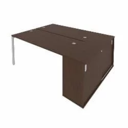 Рабочая станция с опорным шкафом-купе Metal System Б.РС-СШК-1.4 Венге/Серый