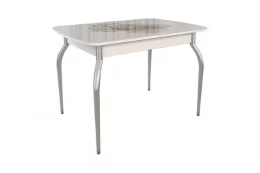 Раздвижной овальный стол Танго Белый-Геометрия