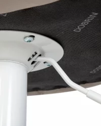 Стул барный DOBRIN TAILOR WHITE Серый велюр MJ9-75