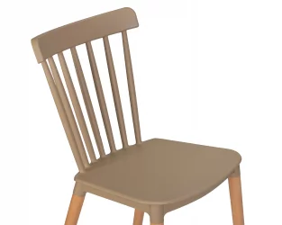 Стул обеденный DOBRIN THEO ножки светлый бук бежевый GR-03