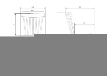 Стул обеденный DOBRIN THEO ножки светлый бук темно-серый GR-04