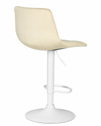 Стул барный DOBRIN TAILOR WHITE (бежевый велюр (MJ9-10))