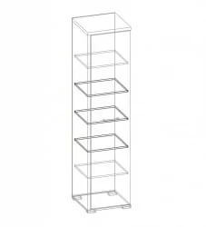 Шкаф-пенал с полками Карисма 5.1б Дуб молочный/Венге