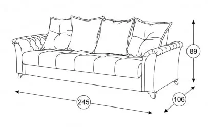 Диван-кровать Ирис ТД 964 Синий Фибра Менуэт