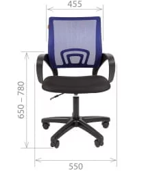 Кресло оператора CHAIRMAN 696 ЛТ (LT) Черный