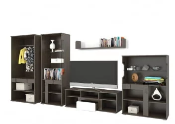 Гостиная Марсель Венге Белый глянец