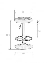 Табурет барный DOBRIN BRUNO (бежевый велюр (MJ9-10))