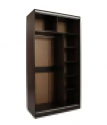 Шкаф для гостиной со стеклянными дверьми Рио 2-600 Венге / Крем