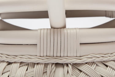 Столик кофейный Andrea ротанг, D60х50см, TCH White (белый)