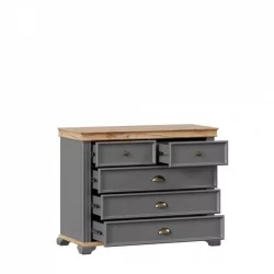 Комод с 5 ящиками Амели ЛД 642.370.000 Оникс серый