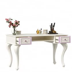 Стол письменный с зеркалом и банкеткой Маркиза 06 Алебастр Шампань