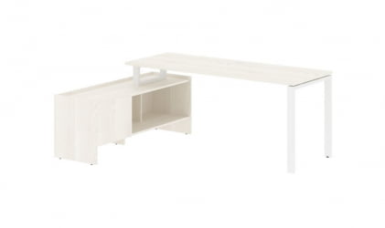 Стол с тумбой EDIS EUCT 19614 Ясень Траун Белый