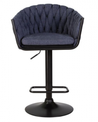 Стул барный DOBRIN LEON (синяя ткань (LAR-275-29)) 2 шт