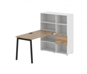 Рабочая станция EDIS ELRST 1113 Дуб Денвер светлый Черный Белый