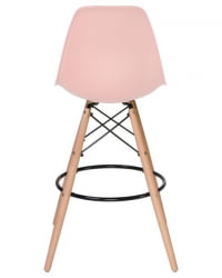 Стул барный DOBRIN DSW BAR (ножки светлый бук, цвет сиденья светло-розовый (PK-02)) 2 шт