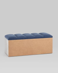 Обувница Хольст 2 серая велюр синий