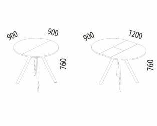 Раздвижной овальный стол Орфей 50 (01) Стоун крем
