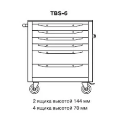 Тележка инструментальная TBS-6 оранжевый