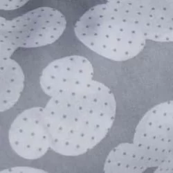 Балдахин для кроватки белые мишки на сером