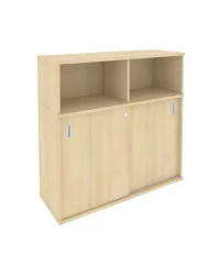 Шкаф-купе приставной Metal System Б.ШК-3 Акация/Белый