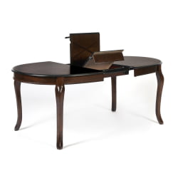 Раздвижной овальный стол Royal ( RY-T6EX ) дерево гевея/мдф, 150+44х106х75см, Tobacco
