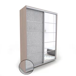 Шкаф-купе Акцент-Квадро КЛ 1200х600 Шимо светлый/хром