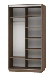 Шкаф-купе двухдверный Экспресс Дуо 1200х2400h Лондон/Ясень шимо тёмный