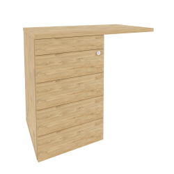 Тумба приставная (TIP-ON) (универсальная л/пр) ONIX O.TPU-4 TIP Тиквуд Светлый