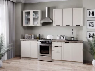 Тумба кухонная 800 с 2 ящиками ЛЮКС (4) Джамис ЛД 296.920.000.123 Белый Кашмир