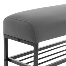 Банкетка-обувница Charli Lux/Чарли Люкс Charli Lux/Чарли Люкс БО экокожа , Sharp Графит